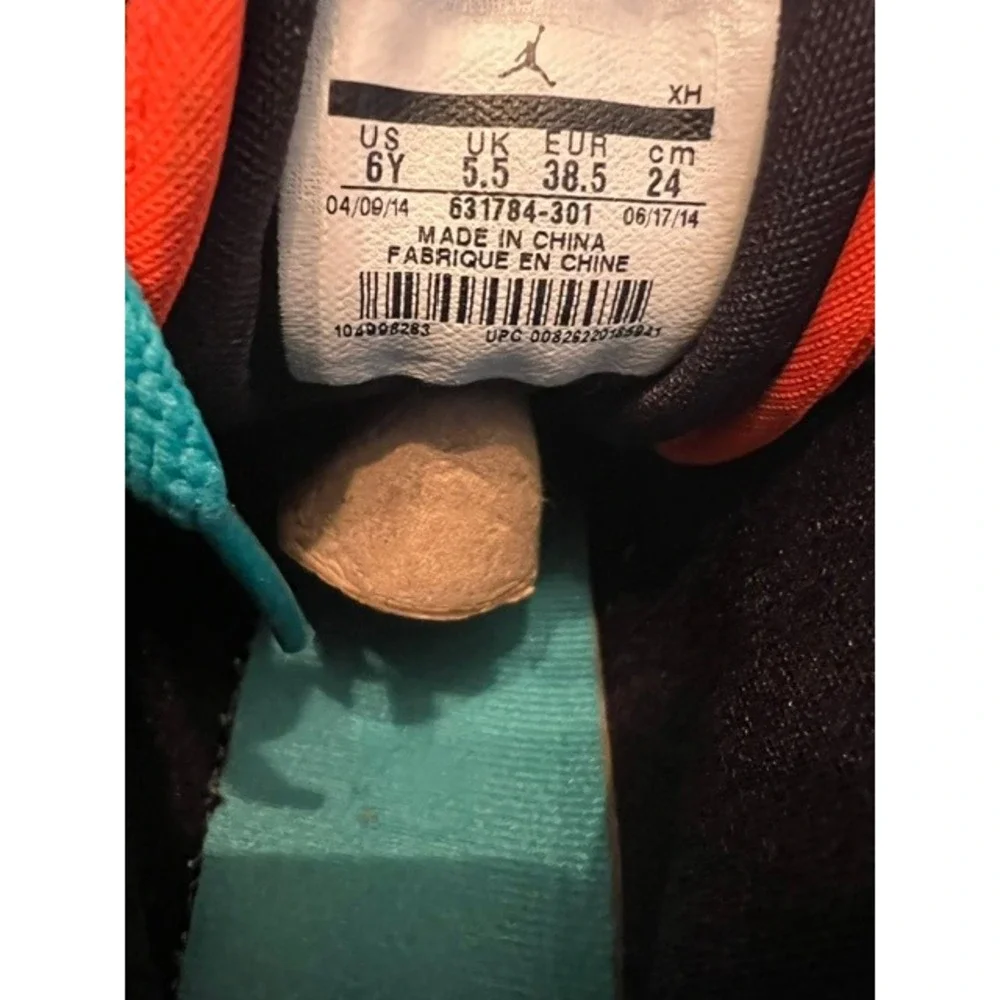 Jordan 1 Flight 2 BG Men 6Y Dusty Cactus Black NWB 631784-301 Elephant Print